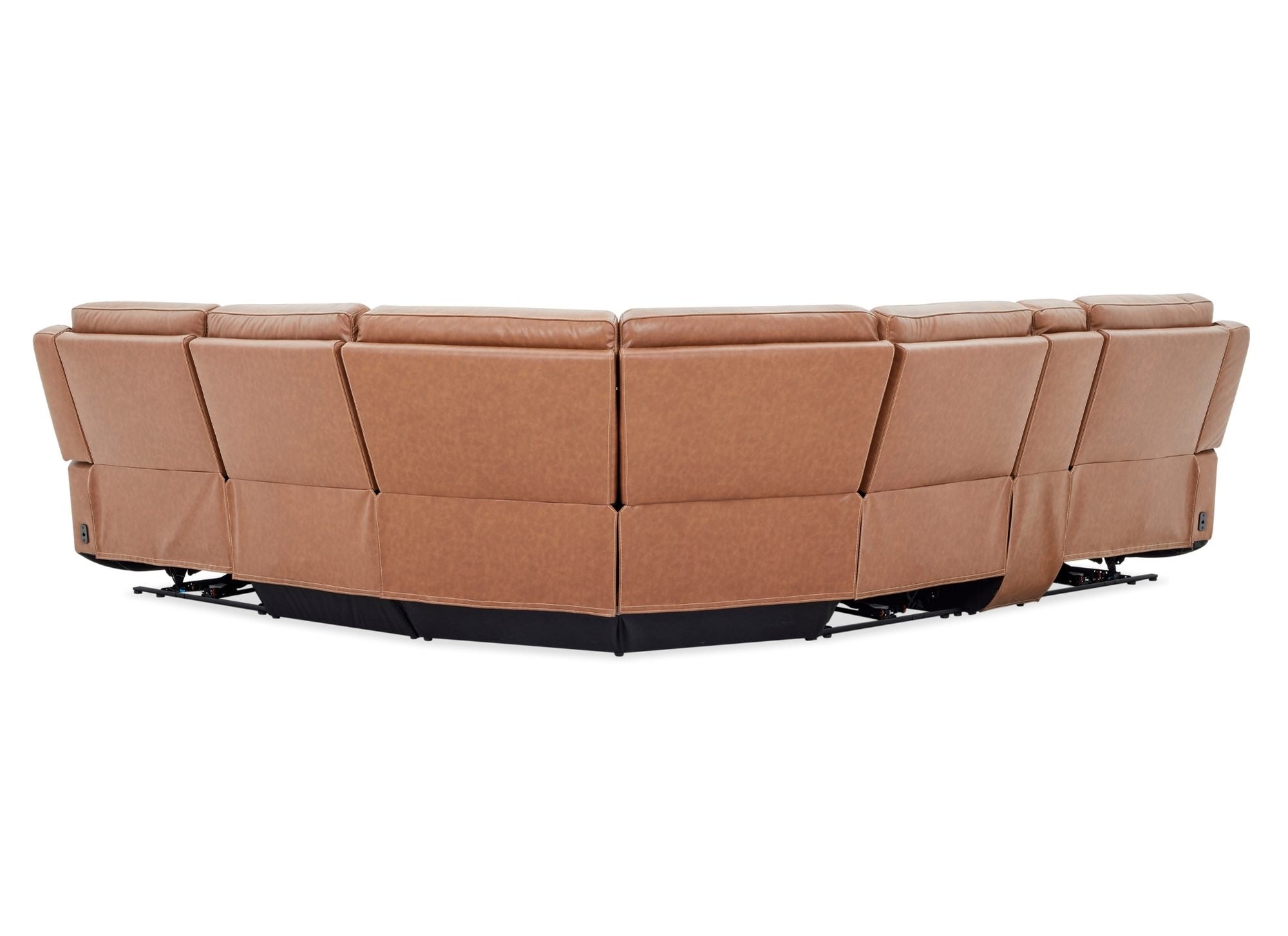 FRIDA TOFFEE LEATHER 6 PIECE POWER SECTIONAL WITH HEAT AND MASSAGE - Additional View 3