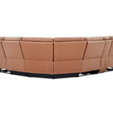 FRIDA TOFFEE LEATHER 6 PIECE POWER SECTIONAL WITH HEAT AND MASSAGE - Additional View 3