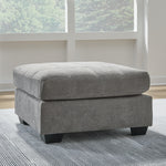 Ashley Furniture - Marrelton Oversized Ottoman - Gray - Dark Gray Fabric - Ottomans - Additional View 1
