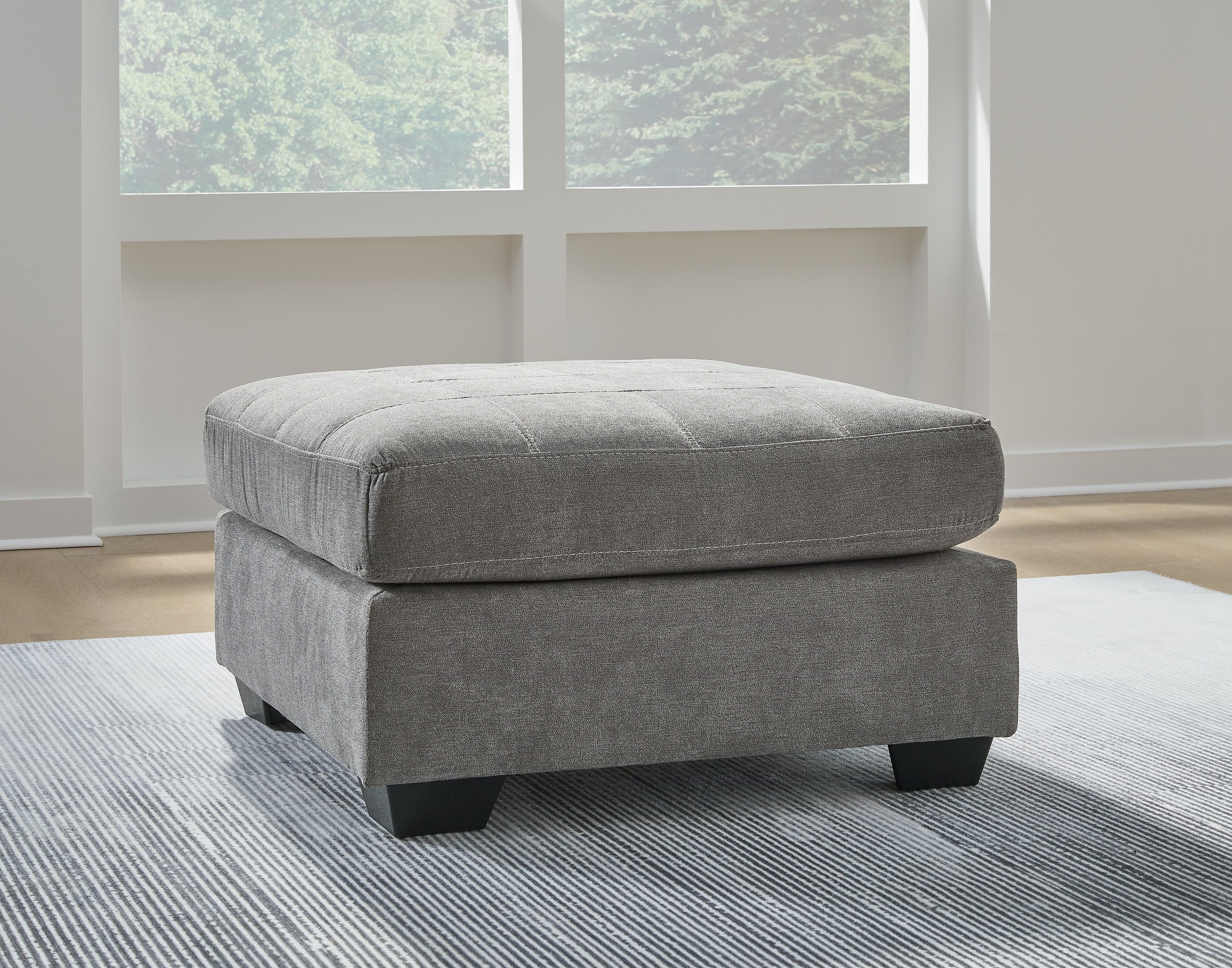 Ashley Furniture - Marrelton Oversized Ottoman - Gray - Dark Gray Fabric - Ottomans - Additional View 1