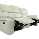 Easton Leather Reclining Sofa - Stone - Additional View 2