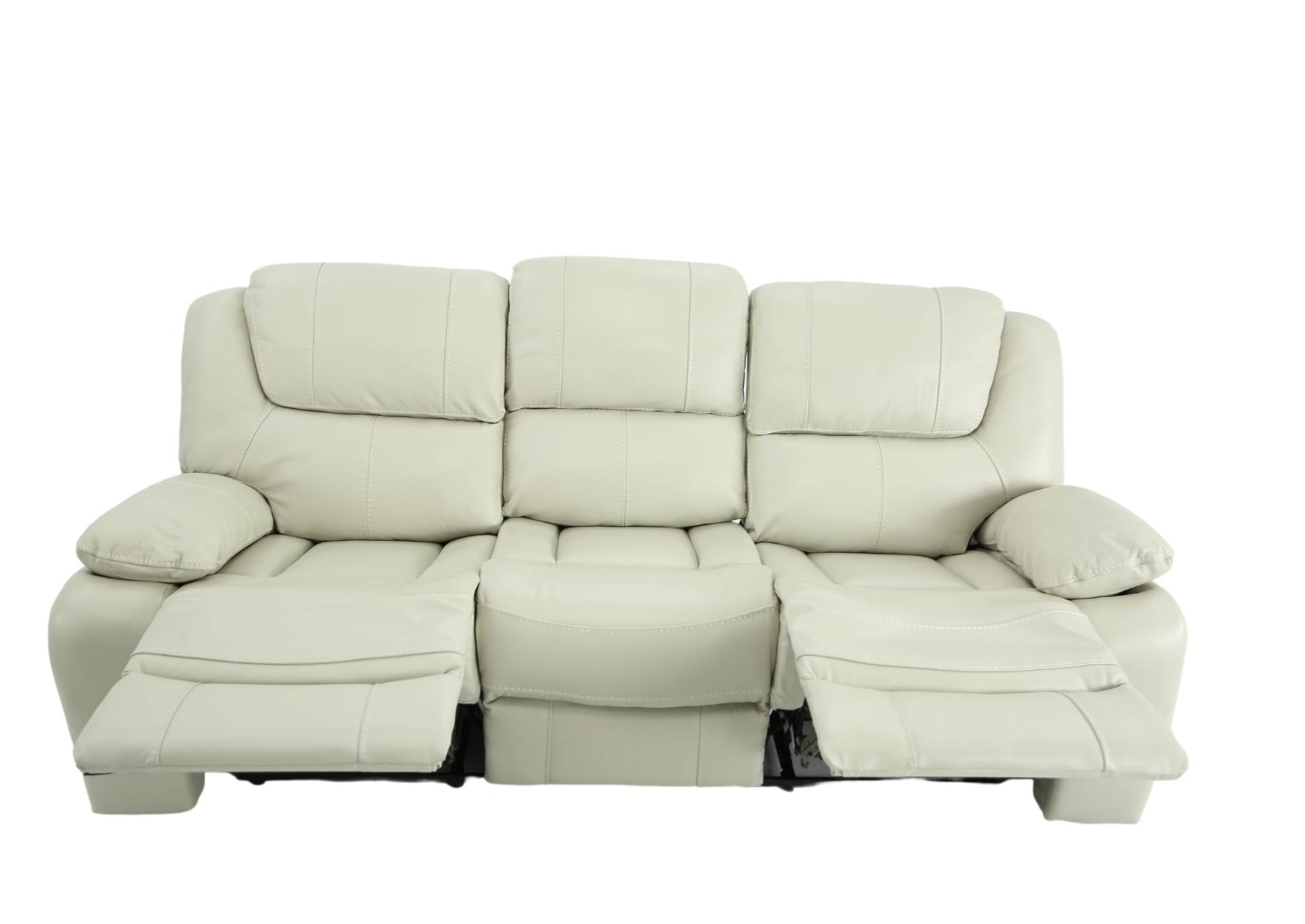 Easton Leather Reclining Sofa - Stone - Additional View 3