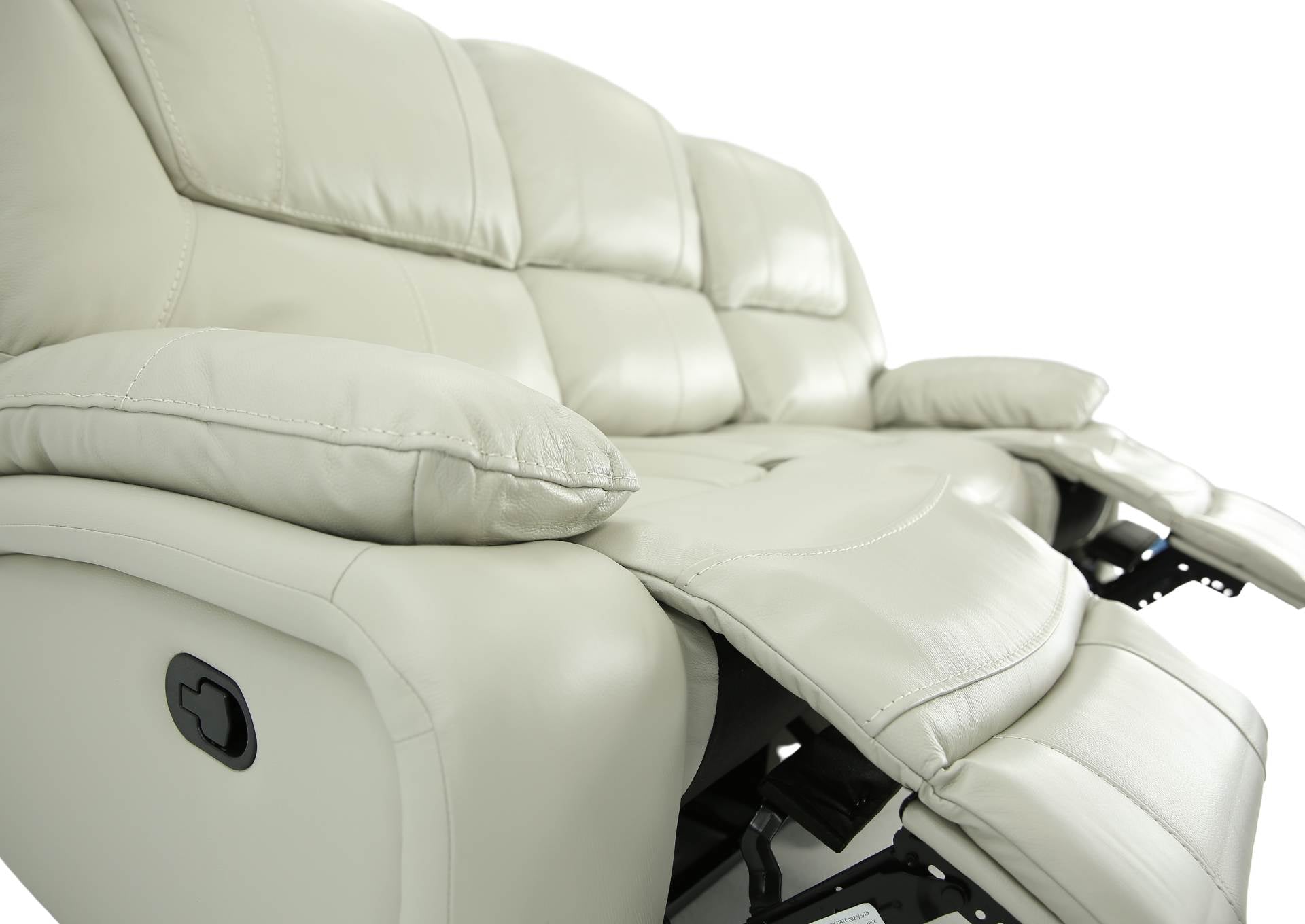 Easton Leather Reclining Sofa - Stone - Additional View 4