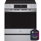 GE PROFILE STAINLESS ELECTRIC SLIDE-IN RANGE WITH INDUCTION, CONVECTION, AND AIR FRY - Pearl Silver|Black - Ranges