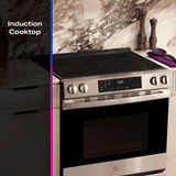 GE PROFILE STAINLESS ELECTRIC SLIDE-IN RANGE WITH INDUCTION, CONVECTION, AND AIR FRY - Pearl Silver|Black - Ranges - Additional View 32