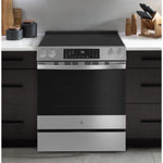 GE PROFILE STAINLESS ELECTRIC SLIDE-IN RANGE WITH INDUCTION, CONVECTION, AND AIR FRY - Pearl Silver|Black - Ranges - Additional View 33