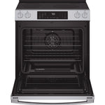 GE PROFILE STAINLESS ELECTRIC SLIDE-IN RANGE WITH INDUCTION, CONVECTION, AND AIR FRY - Pearl Silver|Black - Ranges - Additional View 3