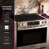 GE PROFILE STAINLESS ELECTRIC SLIDE-IN RANGE WITH INDUCTION, CONVECTION, AND AIR FRY - Pearl Silver|Black - Ranges - Additional View 6