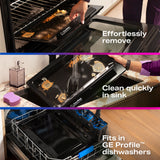 GE PROFILE STAINLESS ELECTRIC SLIDE-IN RANGE WITH INDUCTION, CONVECTION, AND AIR FRY - Pearl Silver|Black - Ranges - Additional View 10