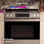GE PROFILE STAINLESS ELECTRIC SLIDE-IN RANGE WITH INDUCTION, CONVECTION, AND AIR FRY - Pearl Silver|Black - Ranges - Additional View 23