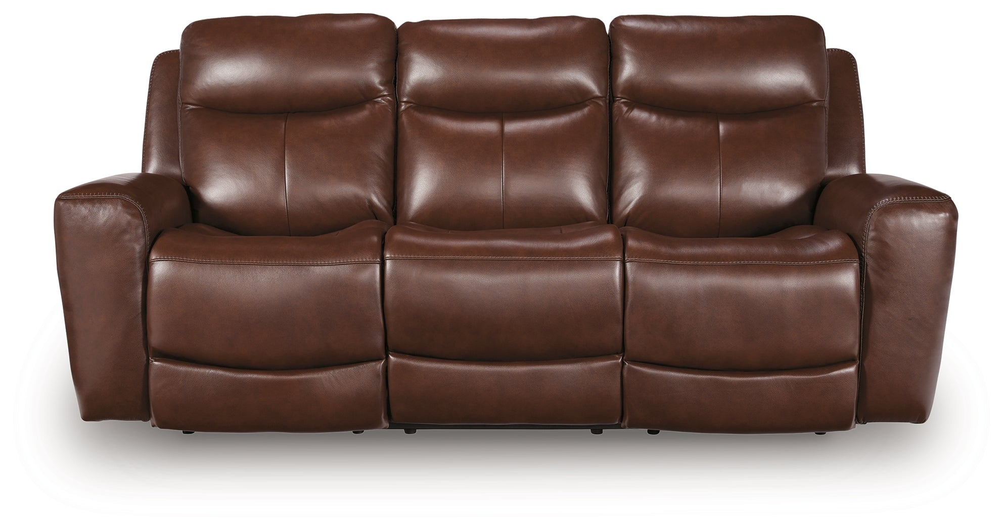 Ashley Furniture - MOMENTUM MAHOGANY LEATHER 2P POWER SOFA - Dark Brown Leather Match - Sofas - Additional View 2