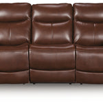 Ashley Furniture - MOMENTUM MAHOGANY LEATHER 2P POWER SOFA - Dark Brown Leather Match - Sofas - Additional View 2