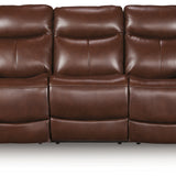 Ashley Furniture - MOMENTUM MAHOGANY LEATHER 2P POWER SOFA - Dark Brown Leather Match - Sofas - Additional View 2