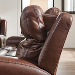 Ashley Furniture - MOMENTUM MAHOGANY LEATHER 2P POWER SOFA - Dark Brown Leather Match - Sofas - Additional View 4