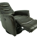 Antonio Leather Power Swivel Recliner - Espresso - Additional View 2