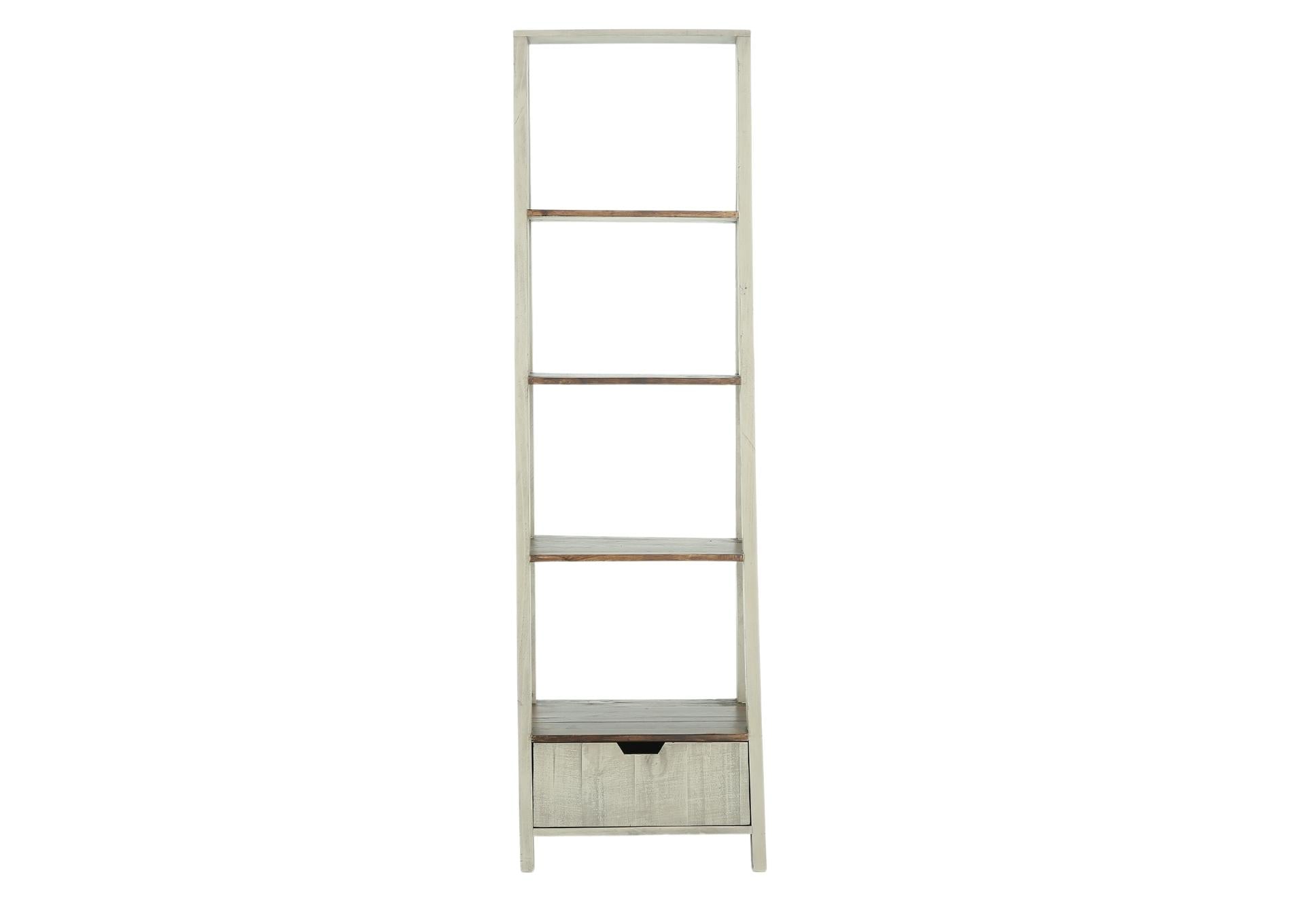 EAVIE GRAY/TOBACCO STAIR BOOKCASE