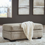 Ashley Furniture - Stonemeade Ottoman - Taupe - Light Brown Fabric - Ottomans - Additional View 1
