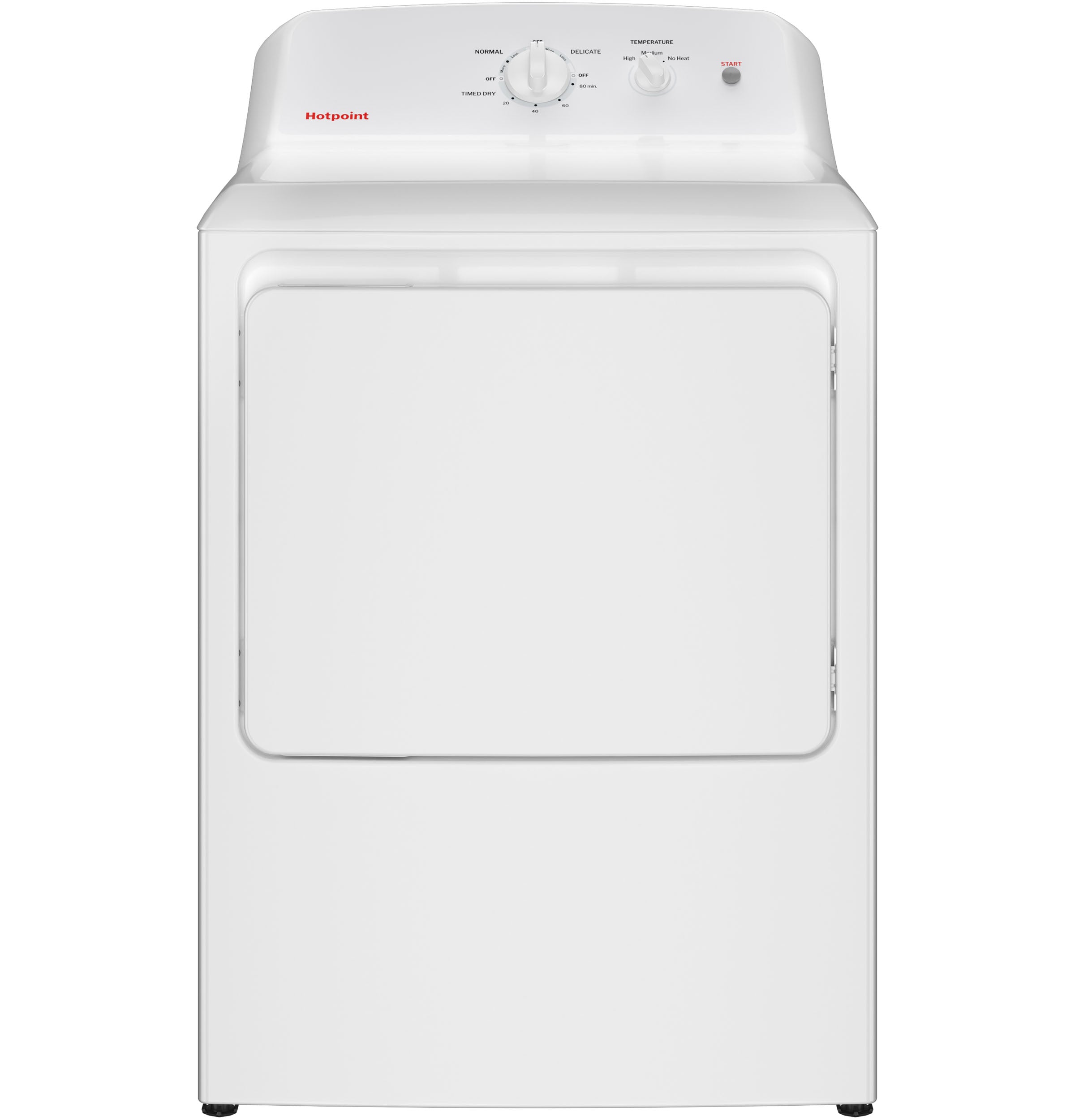 GE - HOTPOINT 6.2CU GAS DRYER - White - Dryers