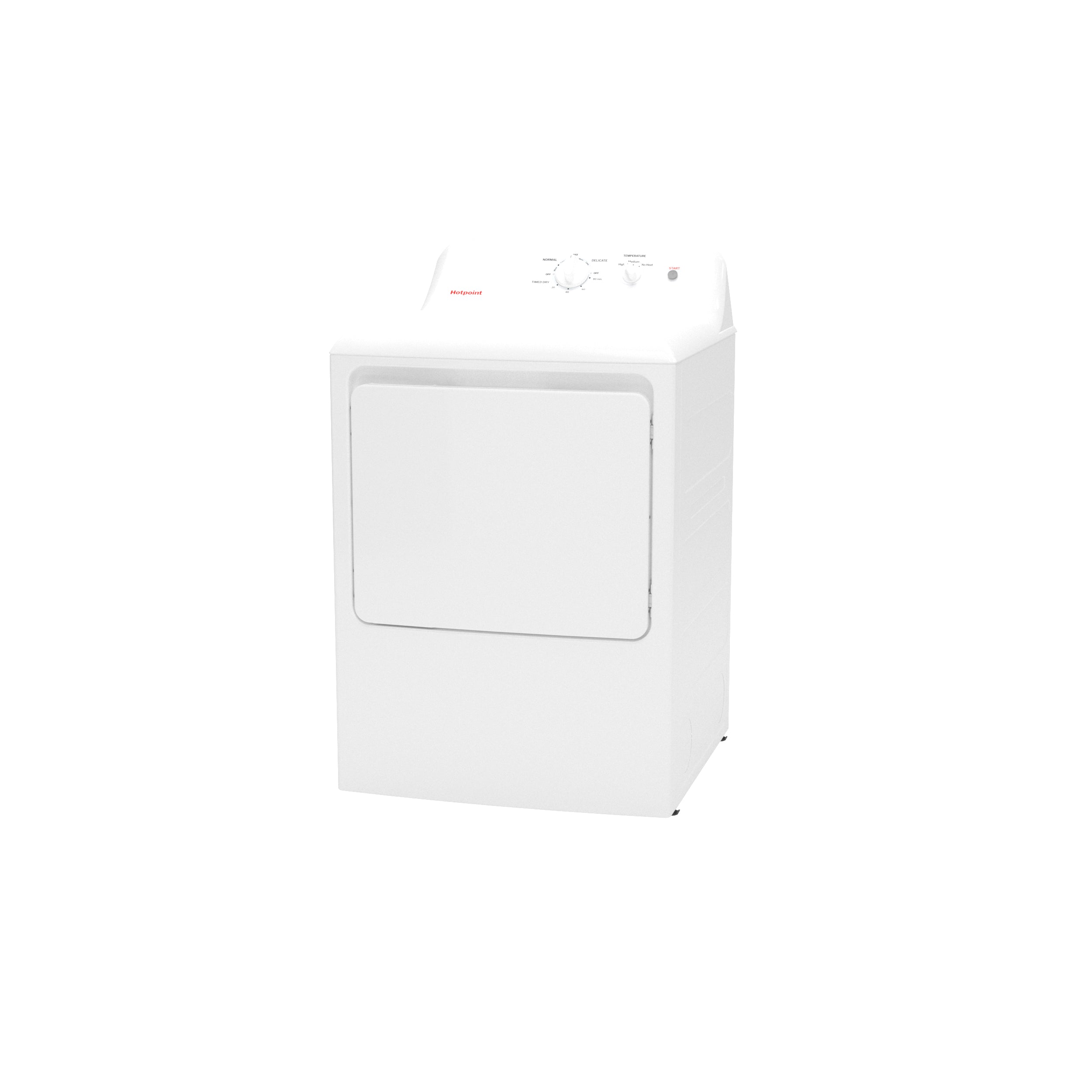 GE - HOTPOINT 6.2CU GAS DRYER - White - Dryers - Additional View 8