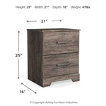Ashley Furniture - Ralinksi Nightstand - Brown - Gray Wood - Nightstands - Additional View 6