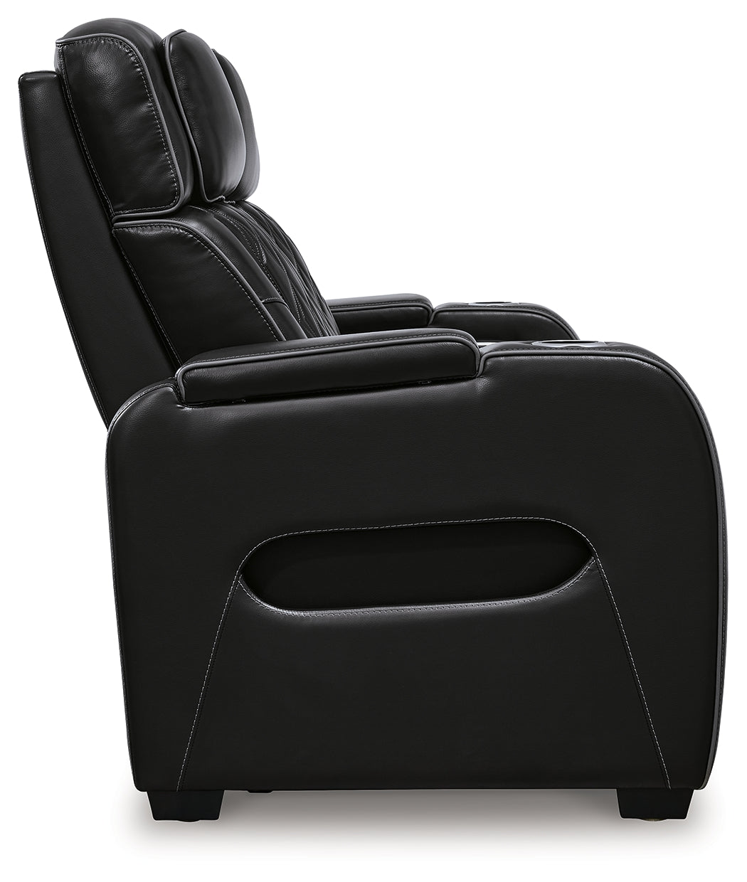 Ashley Furniture - Boyington Power Sofa With Massage, Heat, And Led Lighting - Black - Leather Match - Sofas - Additional View 5