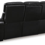 Ashley Furniture - Boyington Power Sofa With Massage, Heat, And Led Lighting - Black - Leather Match - Sofas - Additional View 6