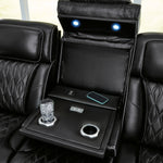 Ashley Furniture - Boyington Power Sofa With Massage, Heat, And Led Lighting - Black - Leather Match - Sofas - Additional View 10
