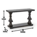 Steve Silver Furniture - DORYS SOFA TABLE - Dark Brown Wood - Tables - Additional View 1