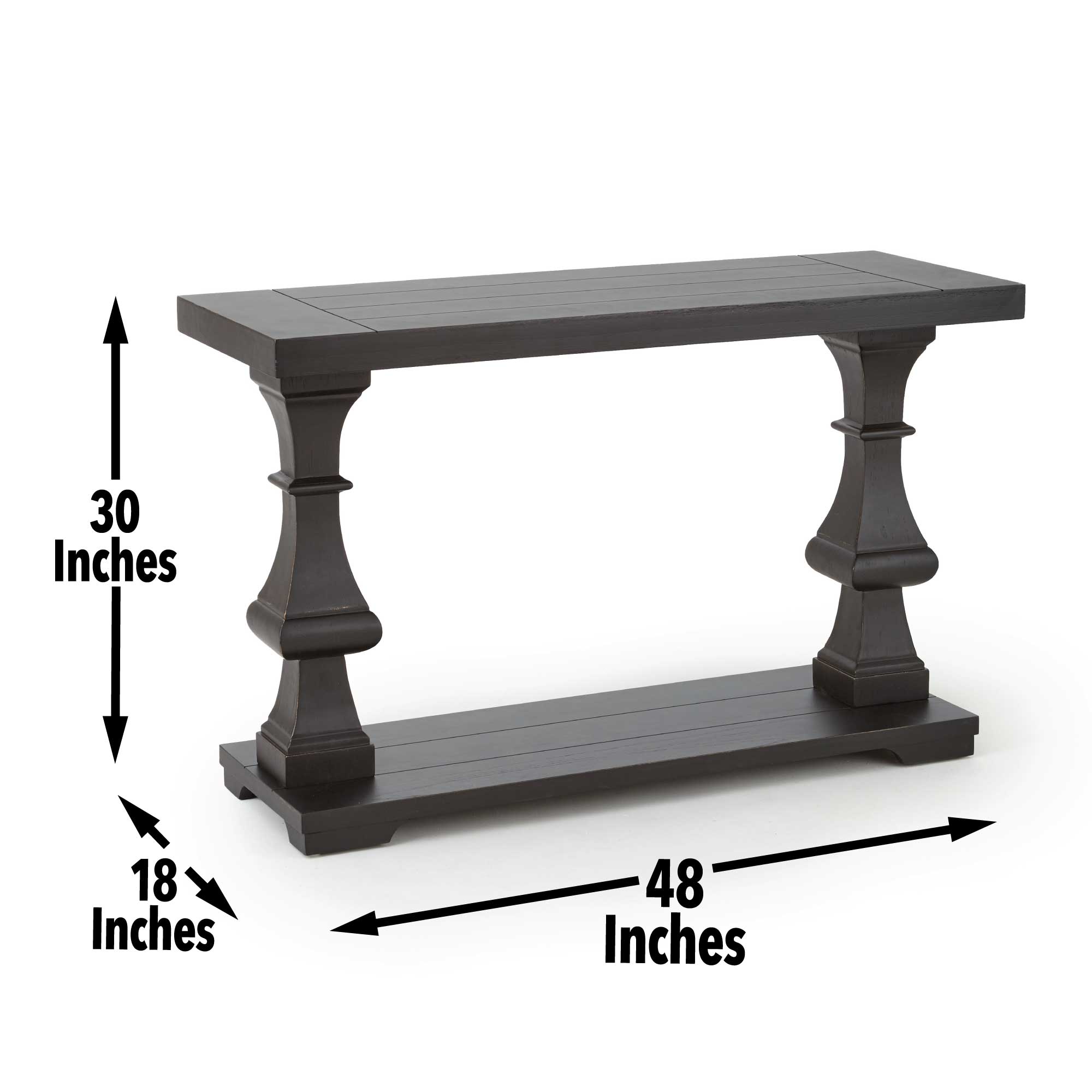 Steve Silver Furniture - DORYS SOFA TABLE - Dark Brown Wood - Tables - Additional View 1