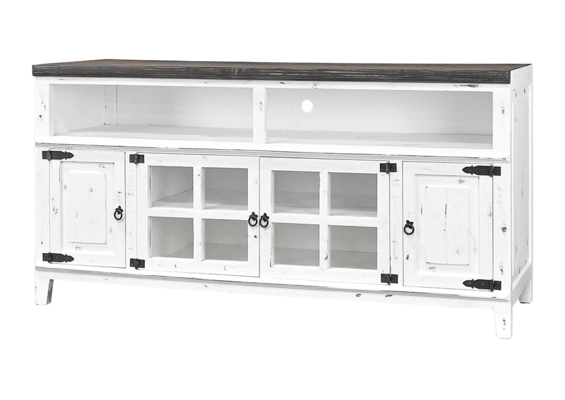 Lawman 72" Media Console - White/Weathered