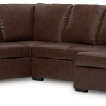 Ashley Furniture - MODERN DAY COFFEE LEATHER 3 PIECE SECTIONAL - Dark Brown Leather Match - Sectionals