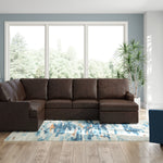 Ashley Furniture - MODERN DAY COFFEE LEATHER 3 PIECE SECTIONAL - Dark Brown Leather Match - Sectionals - Additional View 3