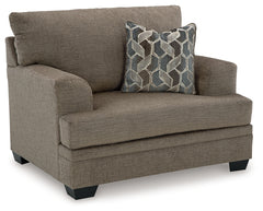 Ashley Furniture - Stonemeade Oversized Chair - Nutmeg - Dark Brown Fabric - Chairs