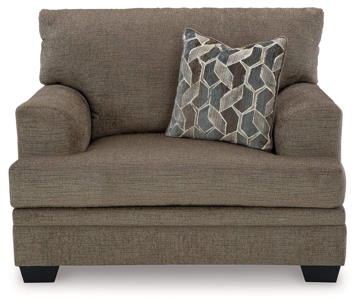Ashley Furniture - Stonemeade Oversized Chair - Nutmeg - Dark Brown Fabric - Chairs - Additional View 2