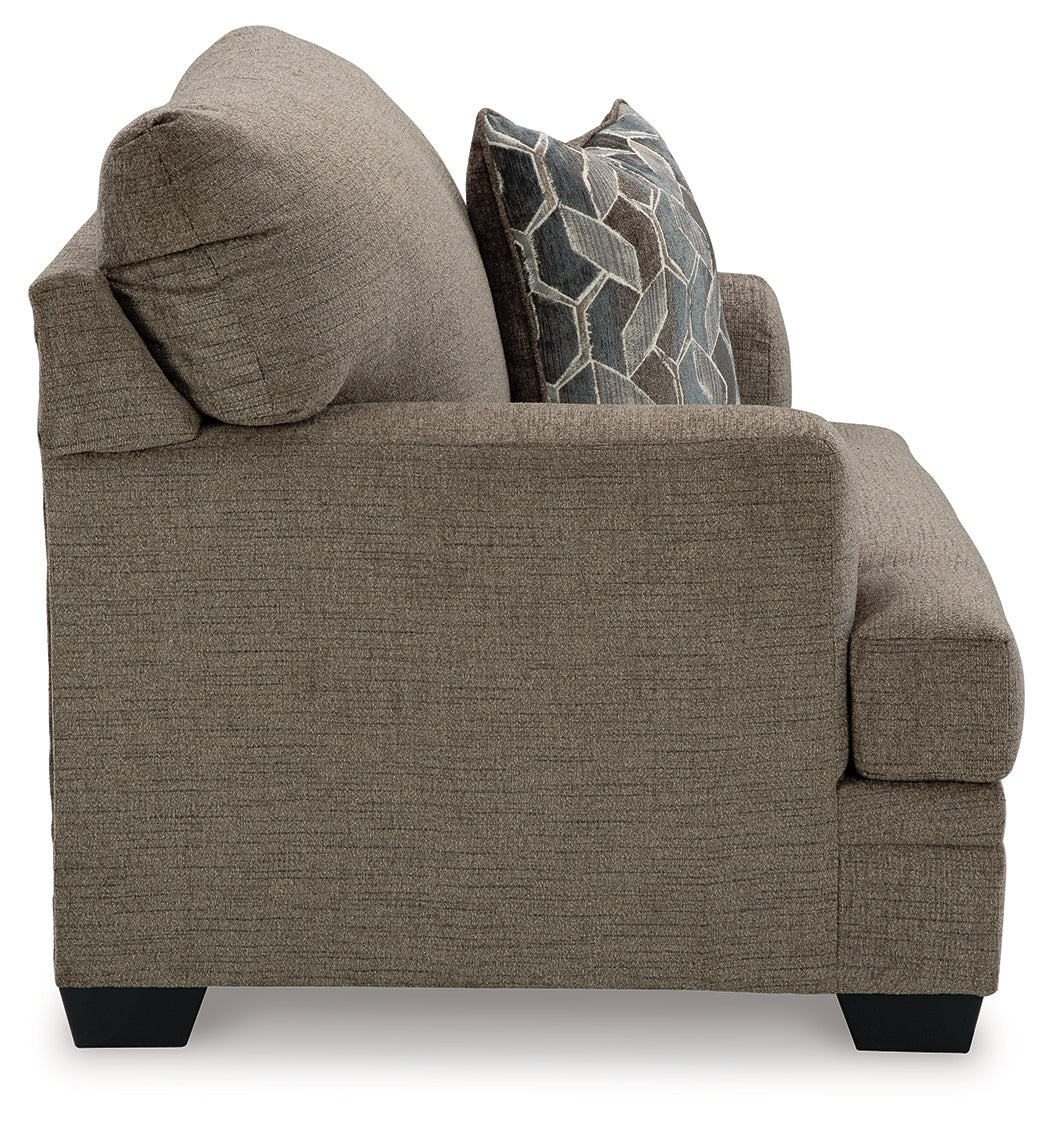Ashley Furniture - Stonemeade Oversized Chair - Nutmeg - Dark Brown Fabric - Chairs - Additional View 3