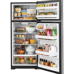 GE STAINLESS STEEL 17.5CU TOP FREEZER REFRIGERATOR - Pearl Silver - Refrigerators - Additional View 1