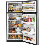GE STAINLESS STEEL 17.5CU TOP FREEZER REFRIGERATOR - Pearl Silver - Refrigerators - Additional View 1