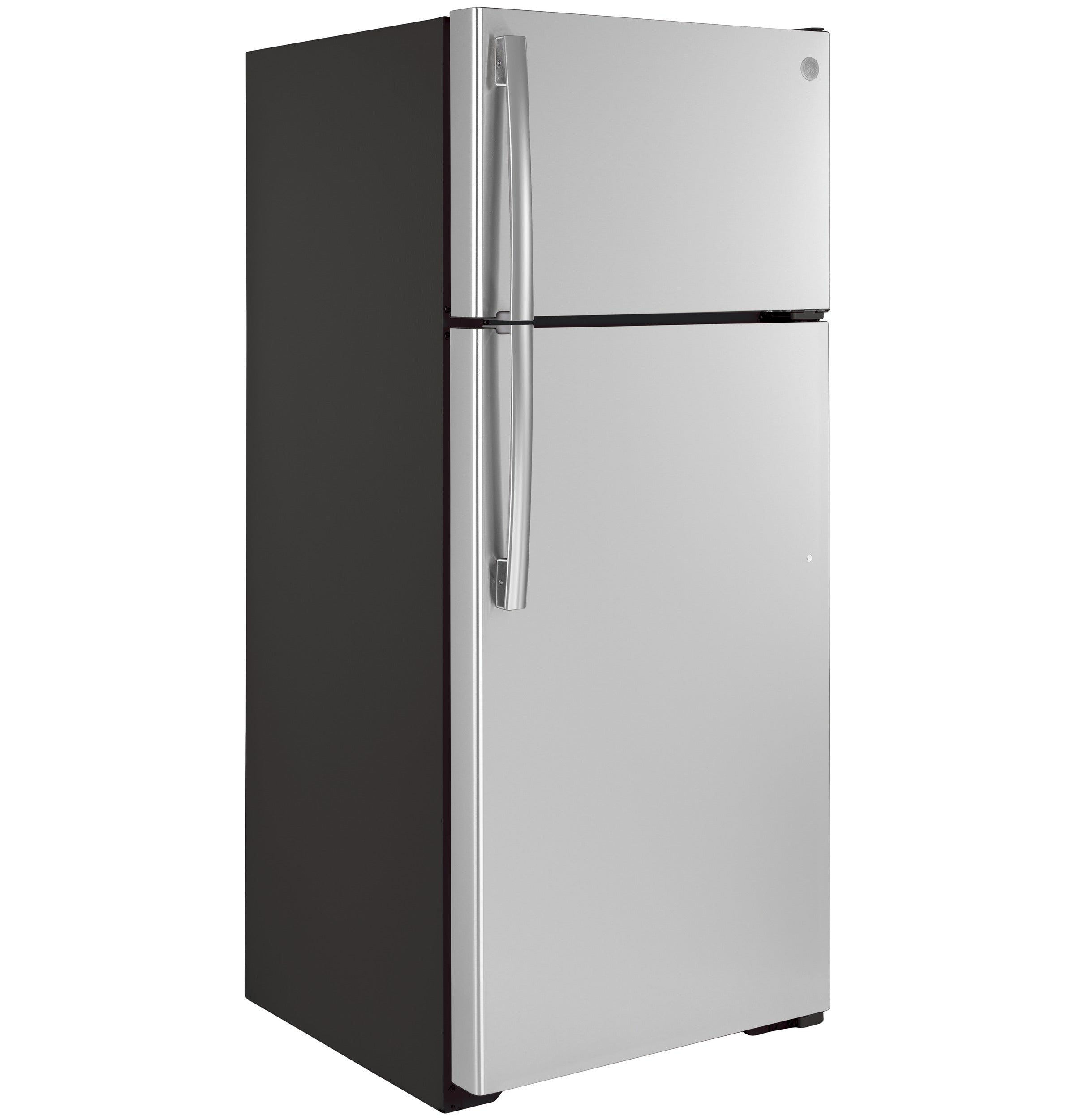 GE STAINLESS STEEL 17.5CU TOP FREEZER REFRIGERATOR - Pearl Silver - Refrigerators - Additional View 2