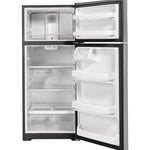 GE STAINLESS STEEL 17.5CU TOP FREEZER REFRIGERATOR - Pearl Silver - Refrigerators - Additional View 3