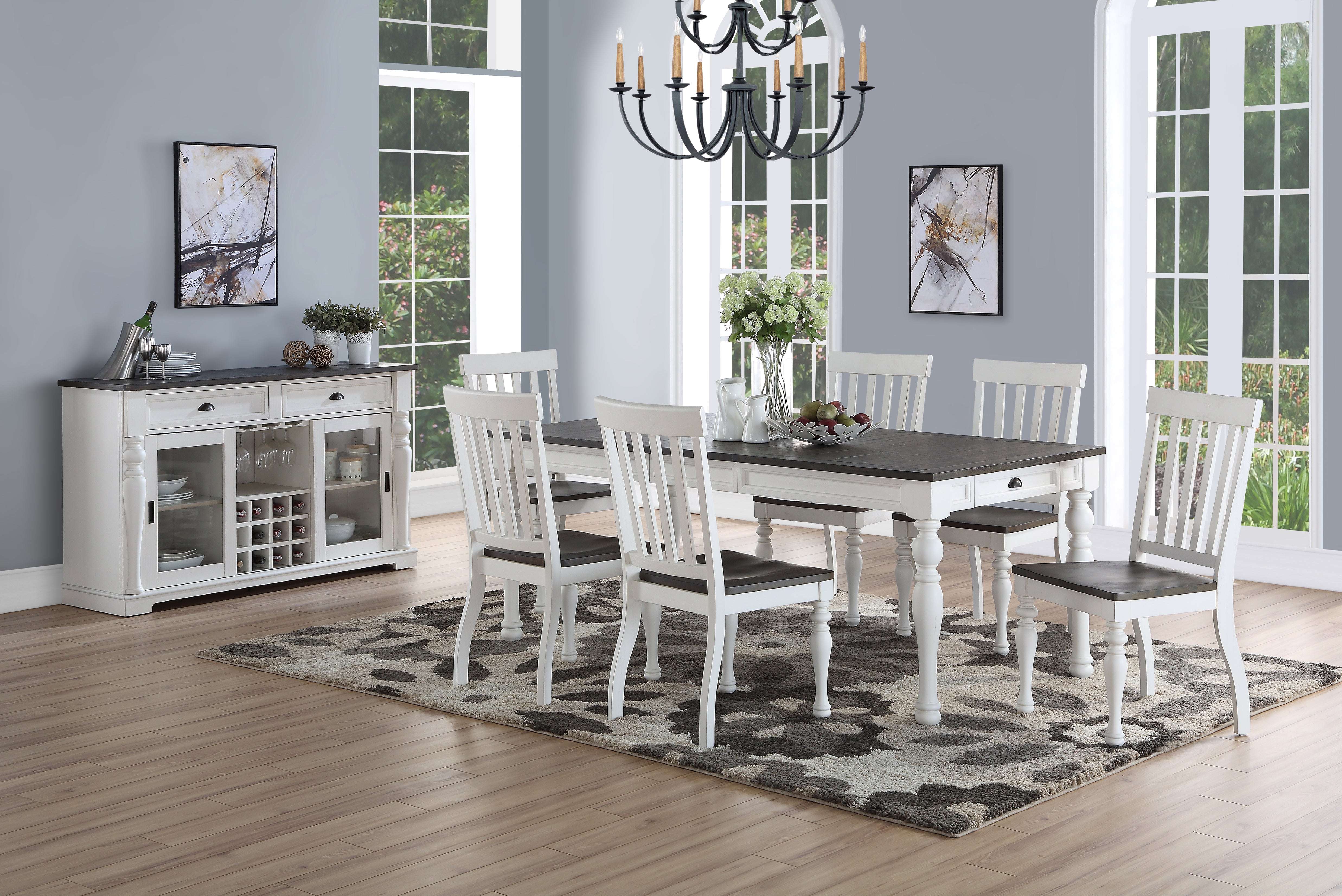 Steve Silver Furniture - Joanna Dining Table - White - Wood - Tables - Additional View 3