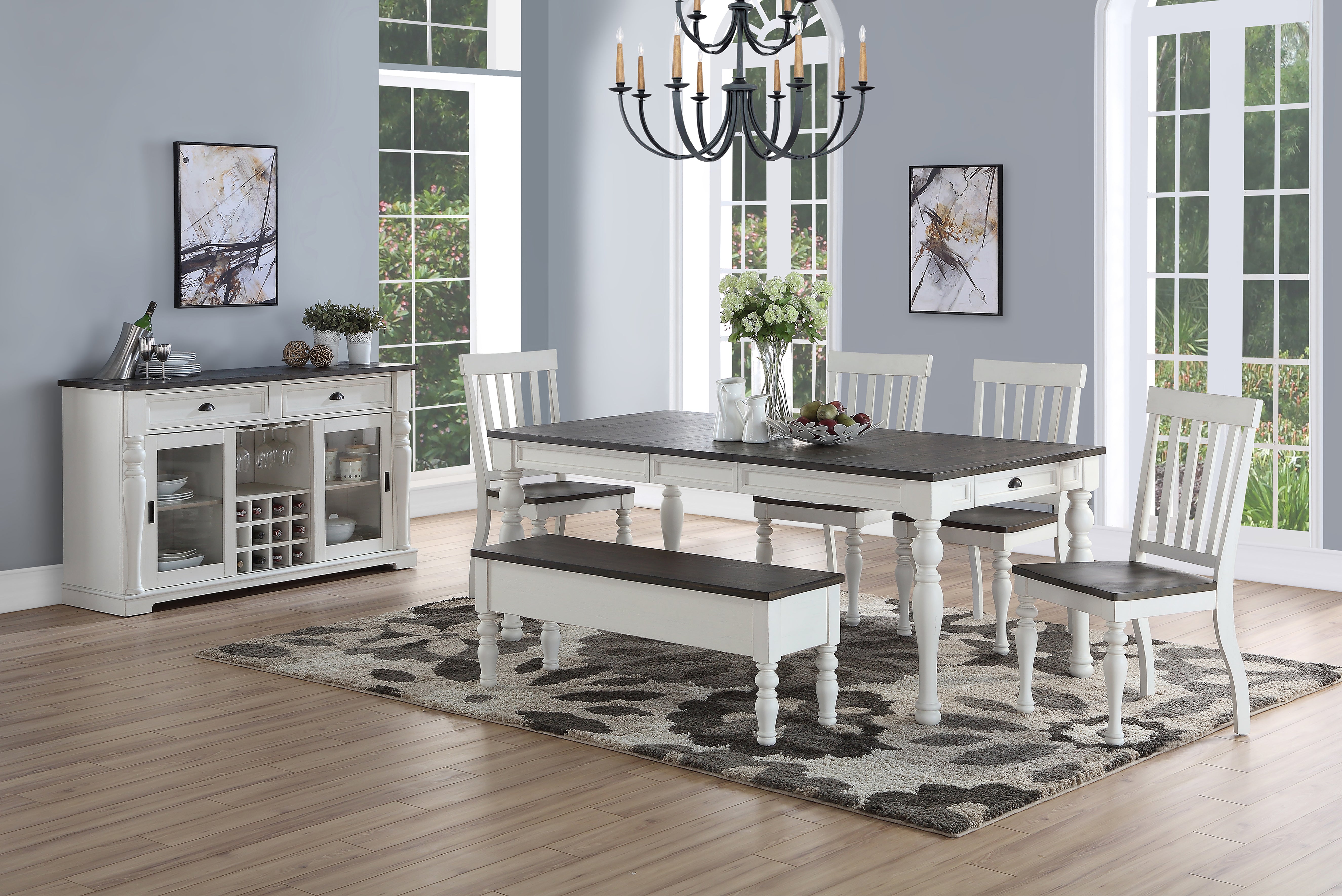 Steve Silver Furniture - Joanna Dining Table - White - Wood - Tables - Additional View 6