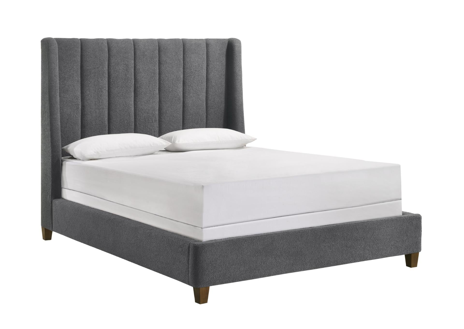 Agnes Queen Bed - Charcoal