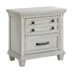 Elements International - MCCOY ANTIQUE WHITE NIGHTSTAND - Wood - Nightstands