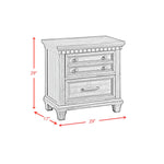 Elements International - MCCOY ANTIQUE WHITE NIGHTSTAND - Wood - Nightstands - Additional View 1