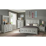 Elements International - MCCOY ANTIQUE WHITE NIGHTSTAND - Wood - Nightstands - Additional View 3