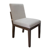 International Furniture Direct - PAROTA RIDGE UPHOLSTERED DINING CHAIR - Dark Brown|Gray Wood|Fabric - Chairs