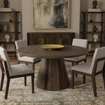 International Furniture Direct - PAROTA RIDGE UPHOLSTERED DINING CHAIR - Dark Brown|Gray Wood|Fabric - Chairs - Additional View 1