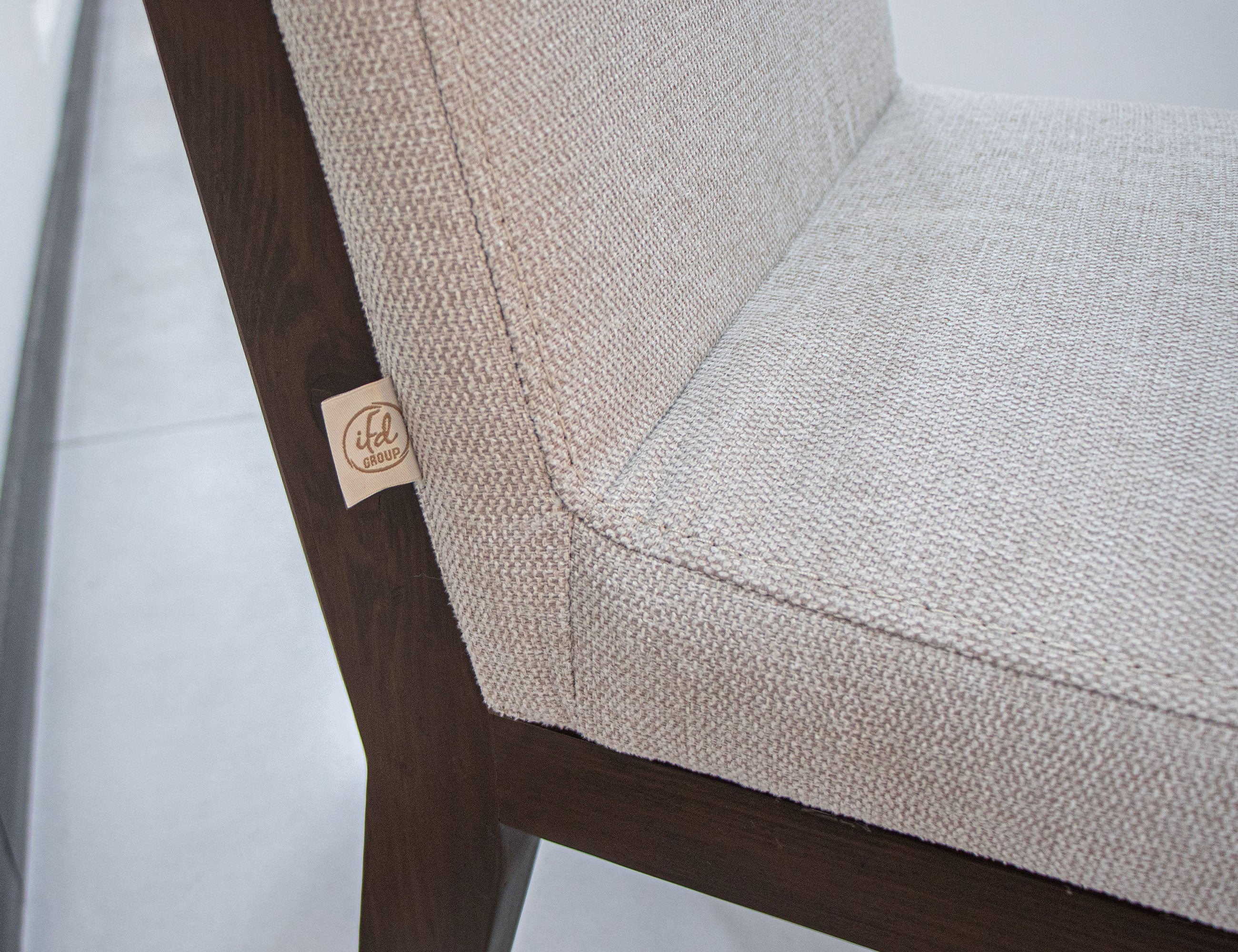 International Furniture Direct - PAROTA RIDGE UPHOLSTERED DINING CHAIR - Dark Brown|Gray Wood|Fabric - Chairs - Additional View 6