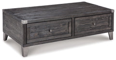 Ashley Furniture - TODOE LIFT TOP COCKTAIL TABLE - Dark Gray Metal|Wood - Tables