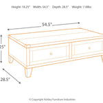 Ashley Furniture - TODOE LIFT TOP COCKTAIL TABLE - Dark Gray Metal|Wood - Tables - Additional View 3